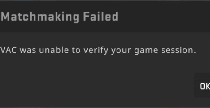 VAC Was Unable to Verify the Game Session